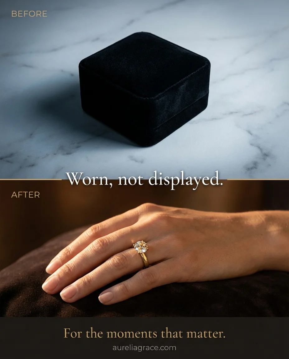 Aurelia Grace Before/After ad — You don't need an occasion.