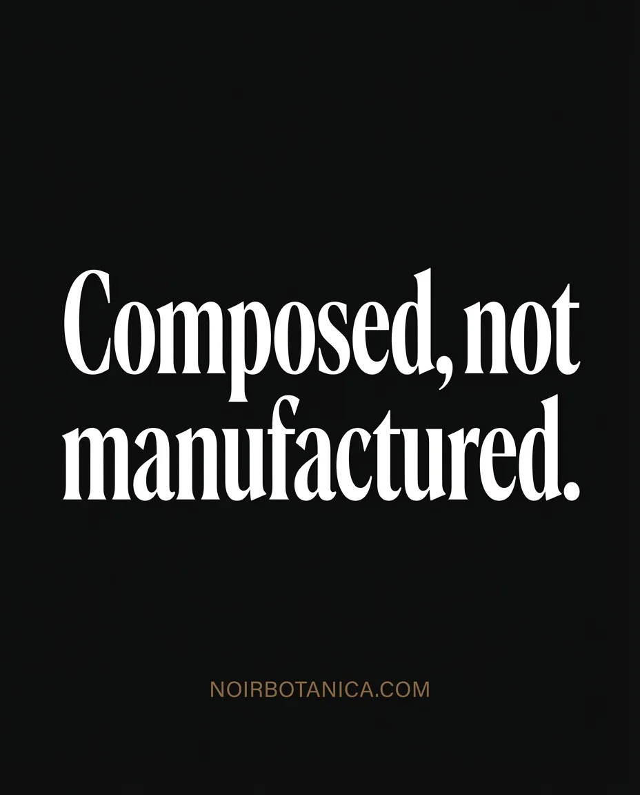 Noir Botanica Bold Billboard ad — You don't wear perfume. You wear fragrance.