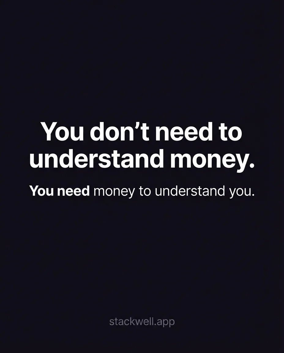 Stackwell Bold Billboard ad — You don't need to understand money.