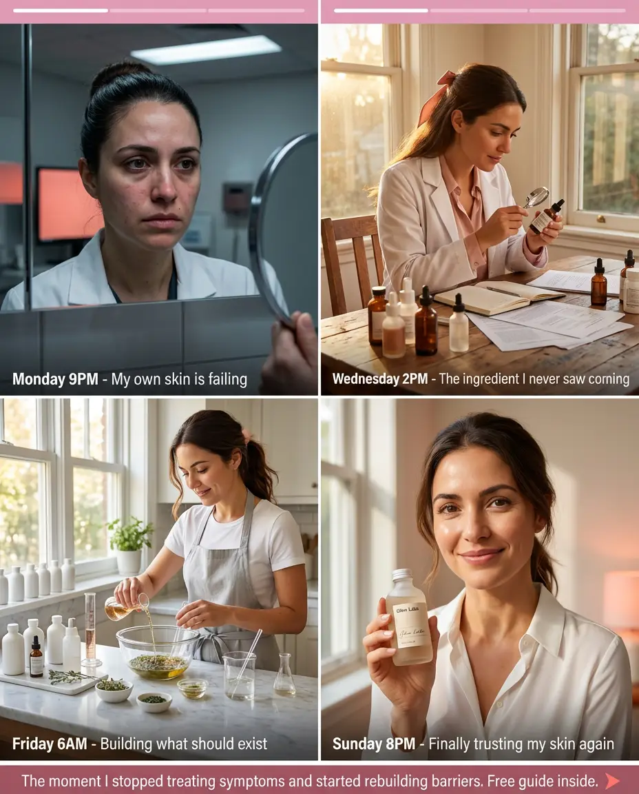 Glow Labs Story Panel ad — I started Glow Labs after clean beauty destroyed my skin.
