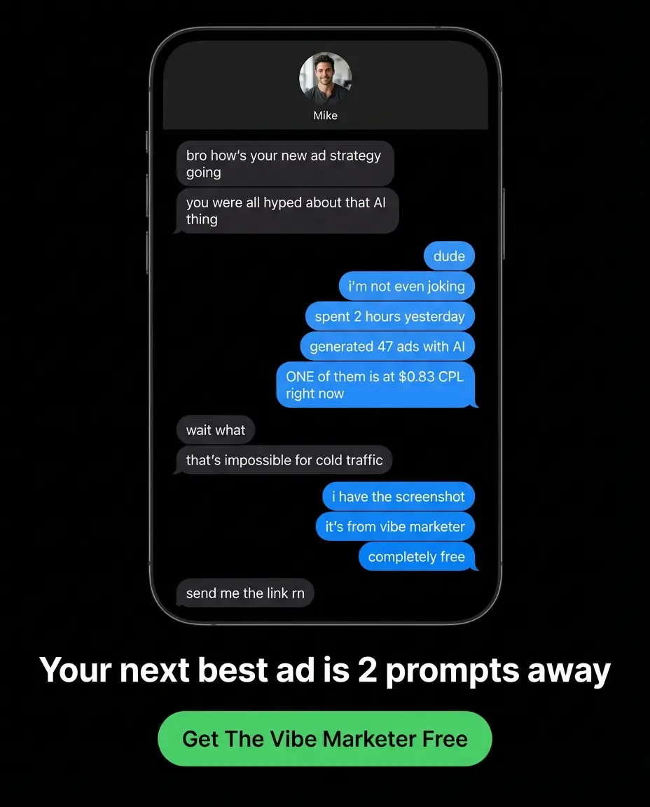 The Boring Marketer iMessage ad — Results speak louder than strategies.