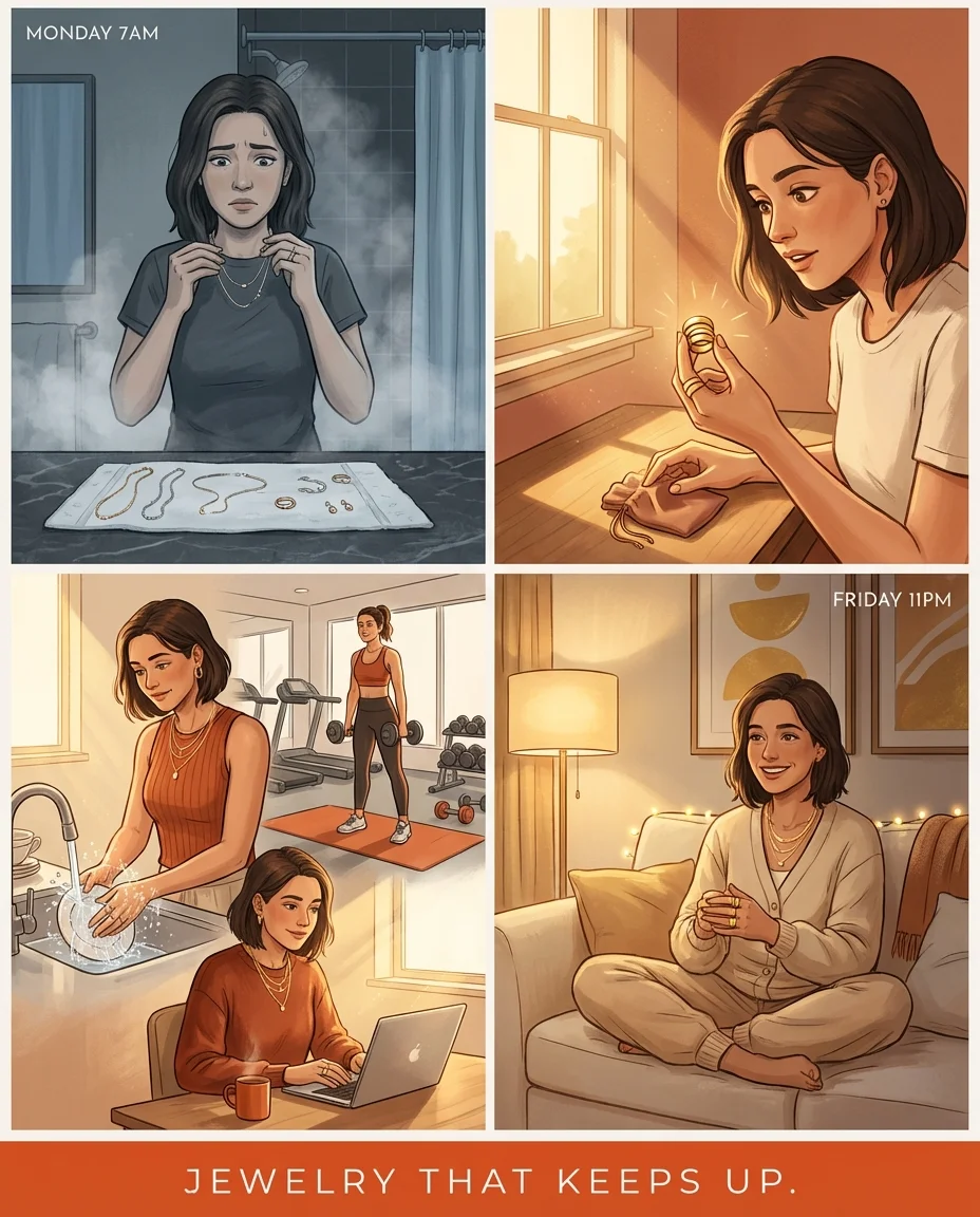 MARCH Story Panel ad — The jewelry that ended my 'take it off before bed' era