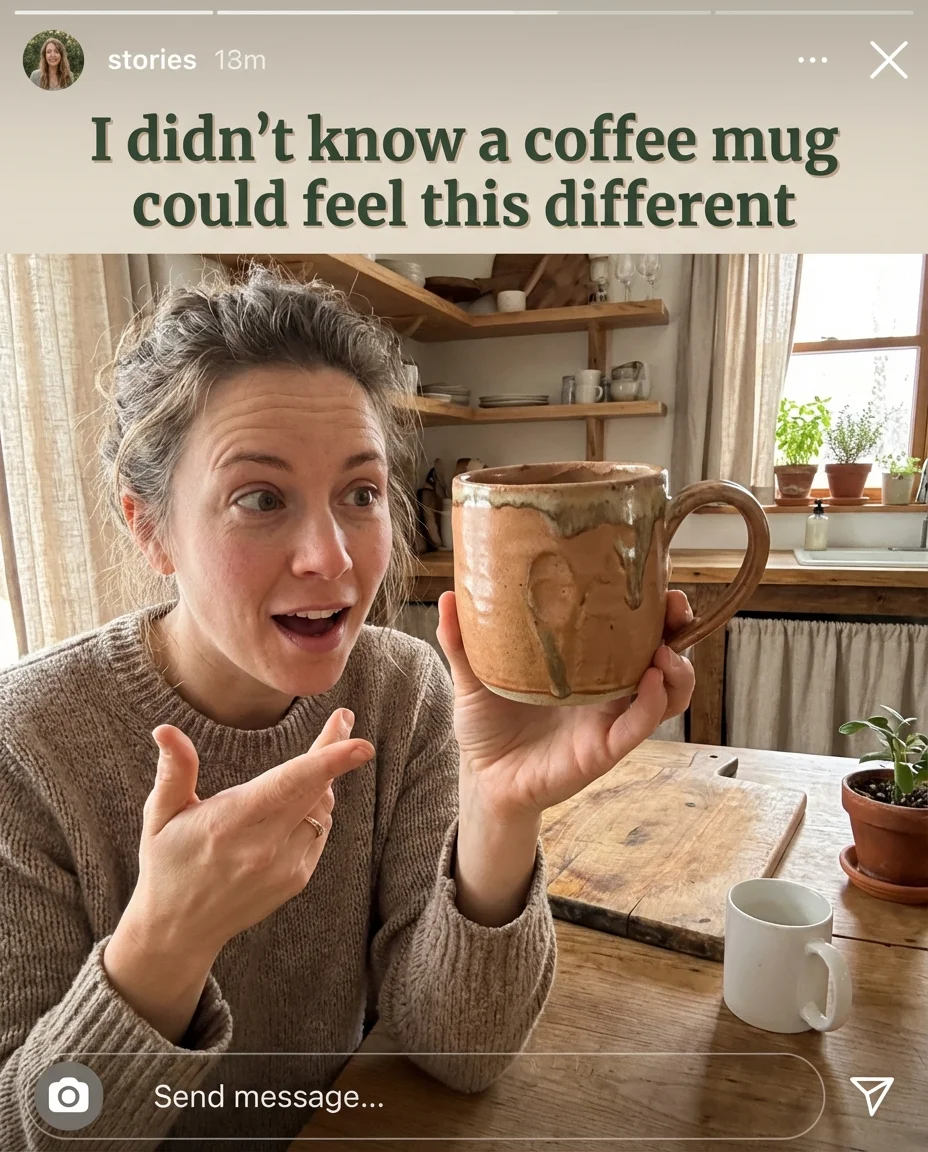 Field & Hearth UGC ad — I didn't know a coffee mug could feel this different