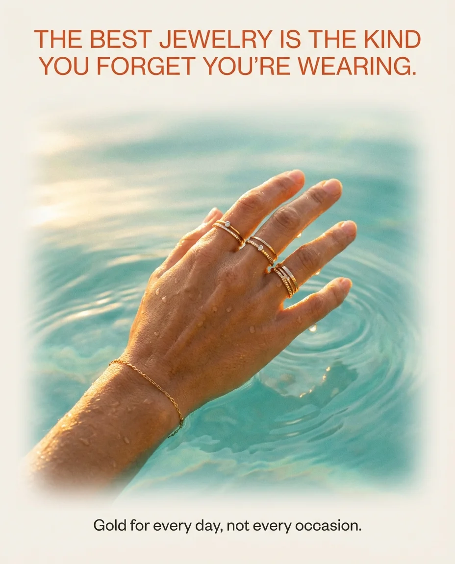 MARCH Metaphor ad — The best jewelry is the kind you forget you're wearing.